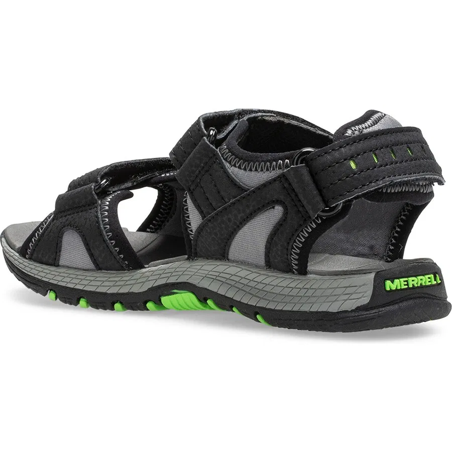 Сандалии детские с быстросохнущим верхом Panther 2.0 Merrell, Черный — фото 3