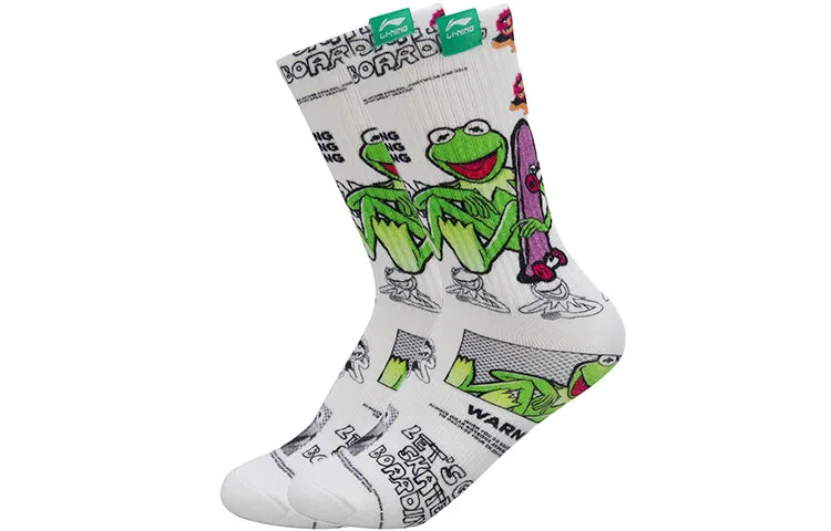 Носки детские с принтом Li Ning x Disney Crew Socks, White