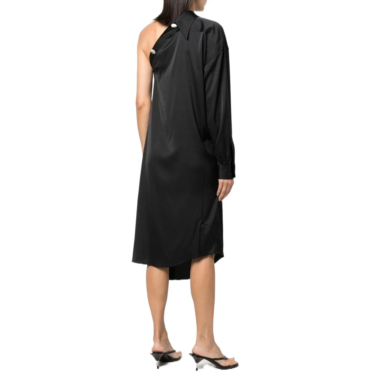 Платье с длинным рукавом Y2K, Acne Studios, Black — фото 4
