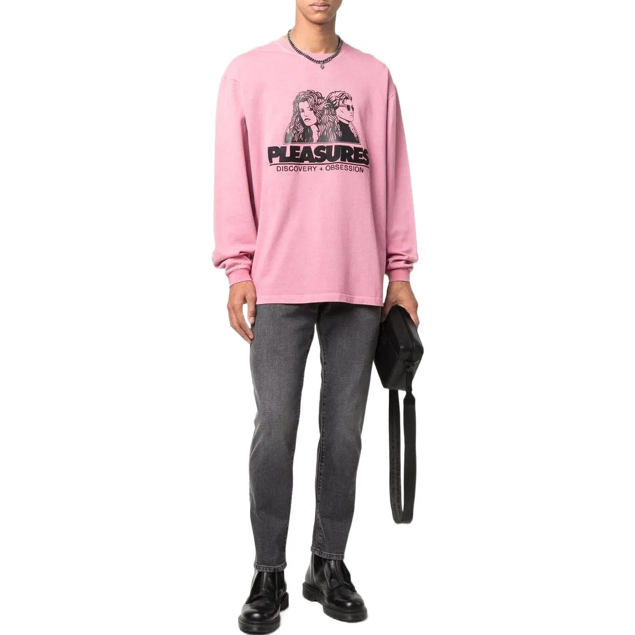 Мужские джинсы прямого кроя с эффектом потертости DIESEL, Gray — фото 3