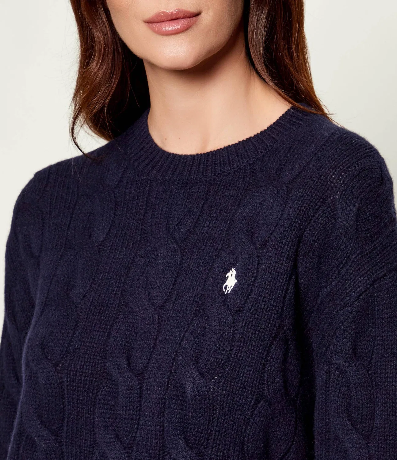 Свитер из шерсти с кашемиром Polo Ralph Lauren, темно-синий — фото 4