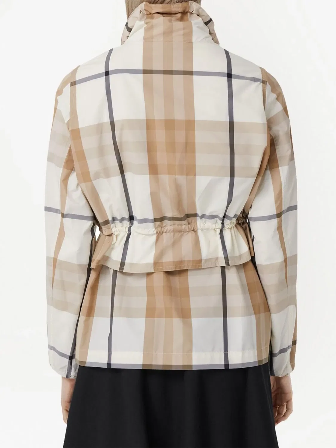 Куртка сdrawstring в клетку Burberry, нейтральные — фото 2