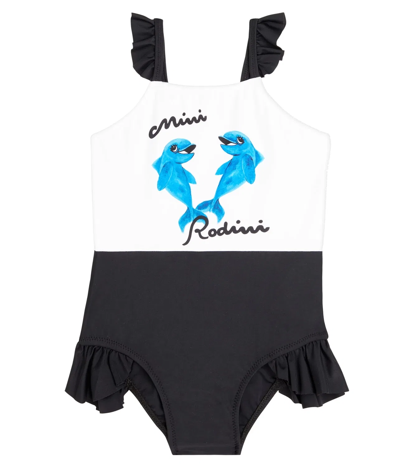Раздельный купальник с рюшами Mini Rodini, черный