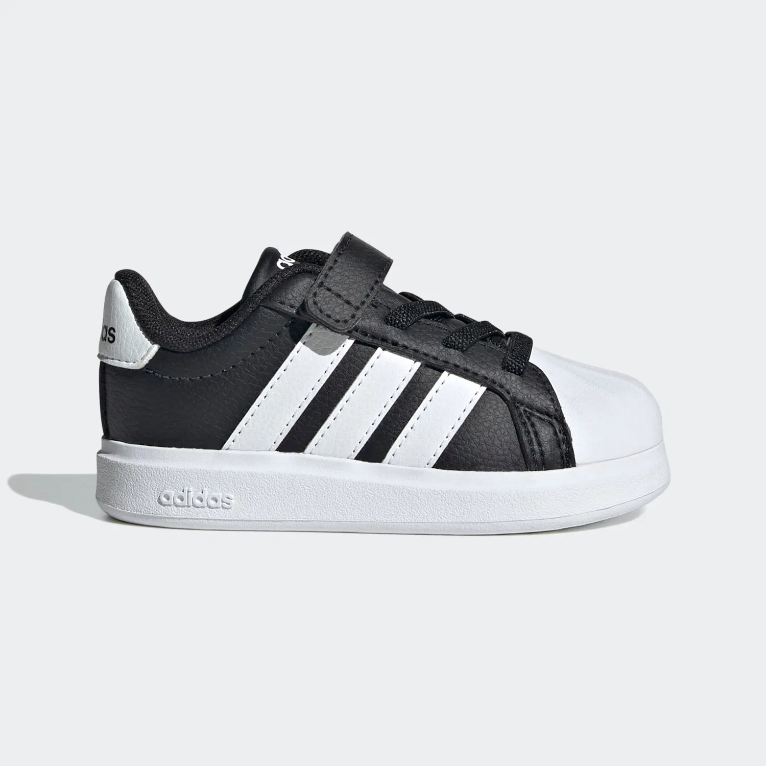 Детские кроссовки с мыском из резины Adidas Sportswear, Core Black/Ftwr White — фото 2