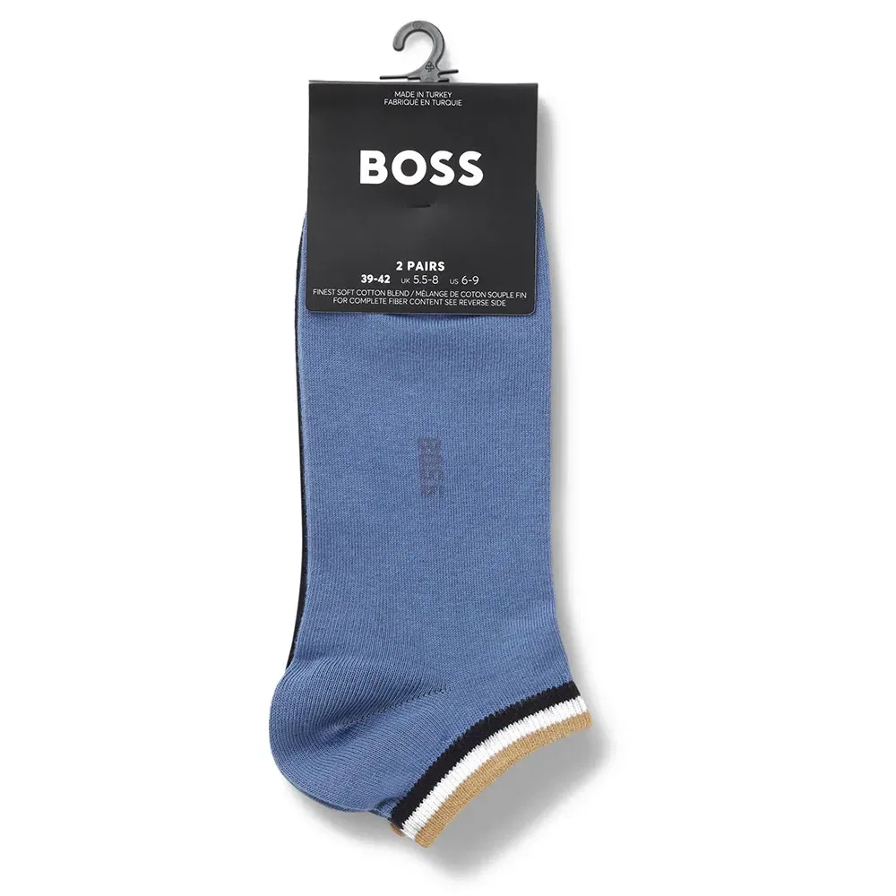 Носки BOSS Uni Stripe 2 пары, синий — фото 3