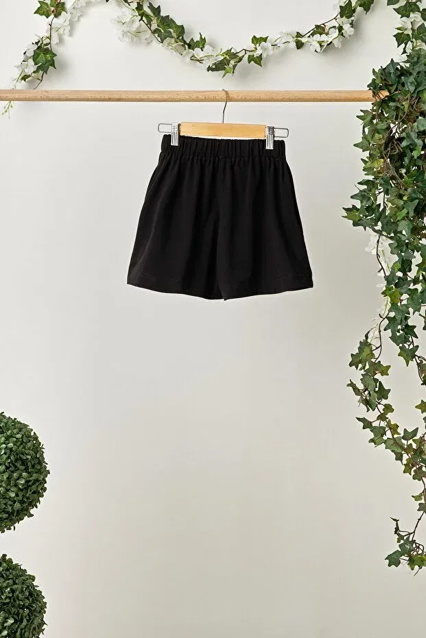 Детские шорты для девочек хлопковые Sportswear Babygiz, Black — фото 3