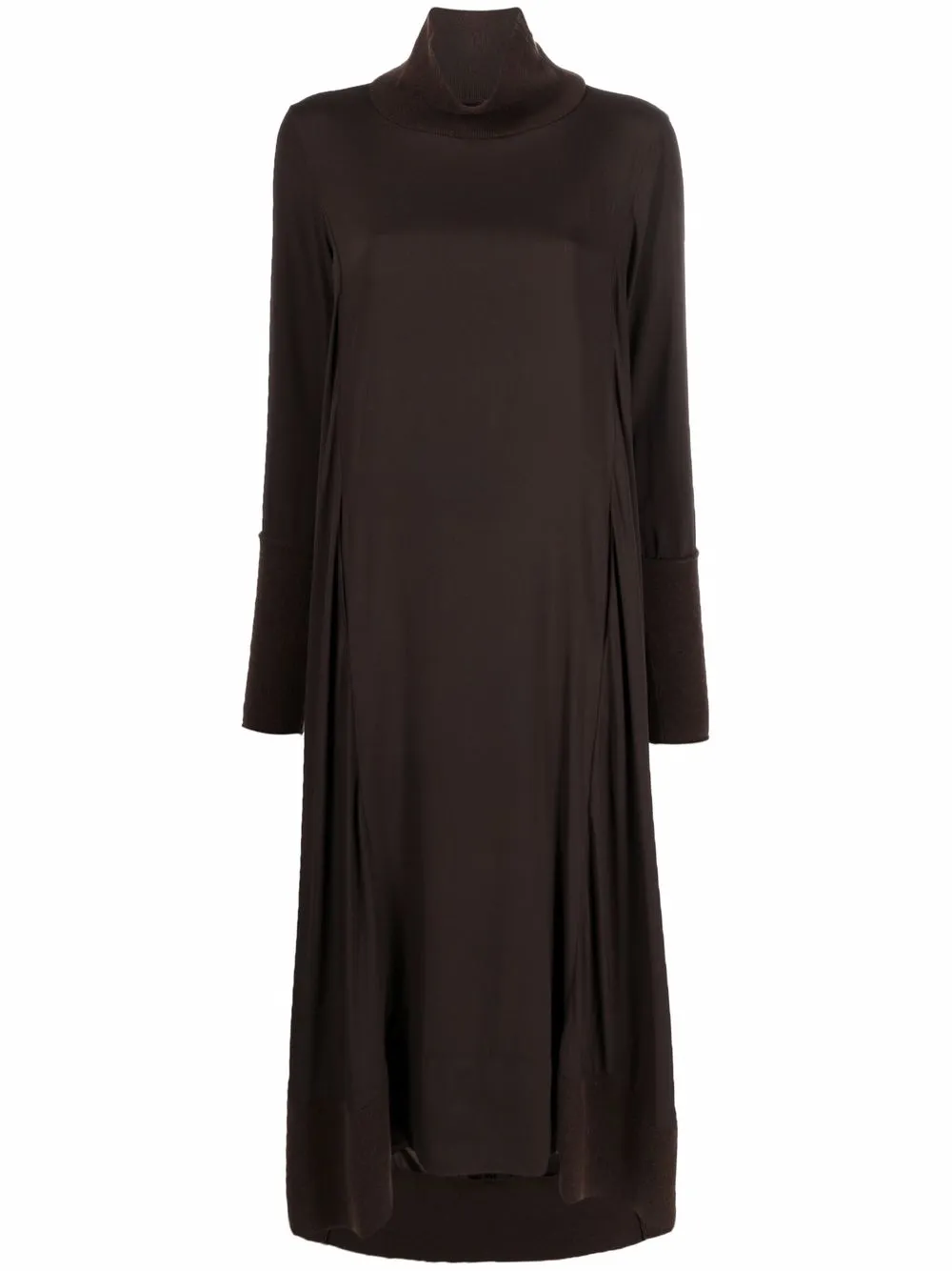 

Драпированное платье миди с длинными рукавами Kristensen Du Nord, коричневый