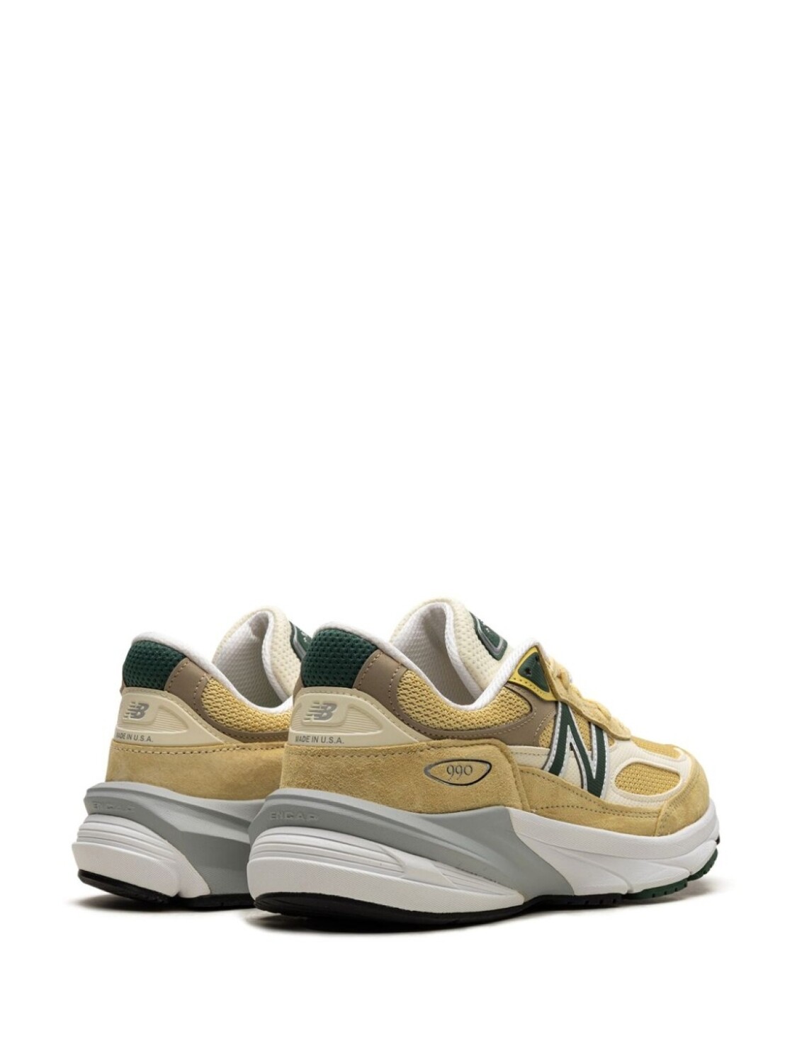 990 Pale Yellow/Forest Green Кроссовки New Balance, желтый — фото 3