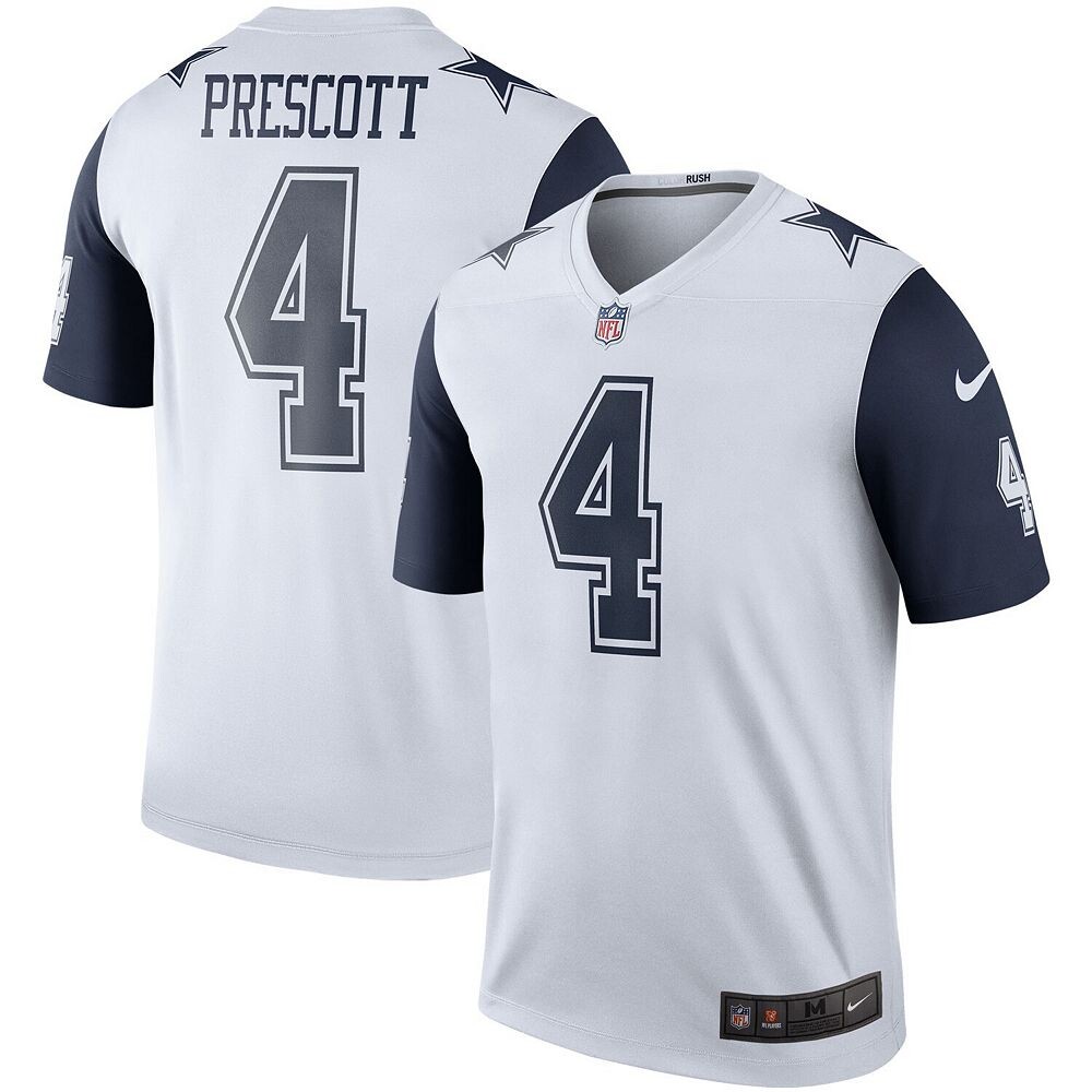 

Мужская джерси Nike Dak Prescott White Dallas Cowboys Color Rush Legend Player, цвет Cow White