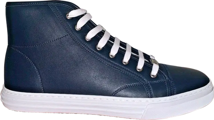 

Кроссовки Gucci Leather High Dark Blue, синий