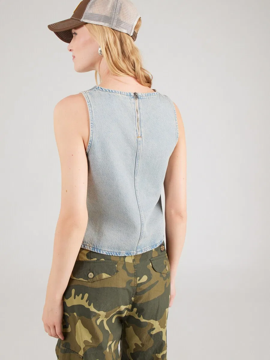 Топ LEVI'S из синей джинсовой ткани — фото 4
