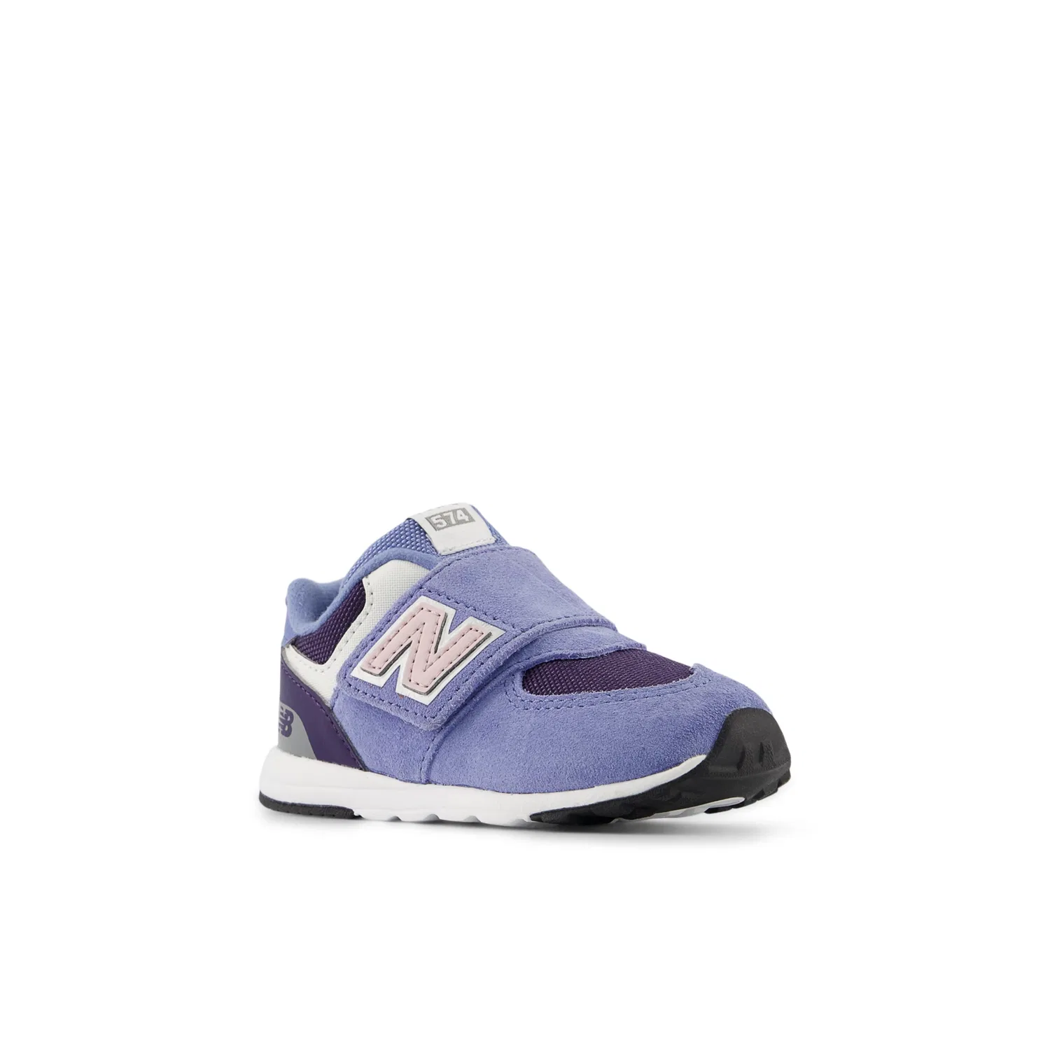Детские кроссовки New Balance 574 New-B Hook & Loop с застежкой-липучкой, Fairweather Blue With Stone Pink — фото 2