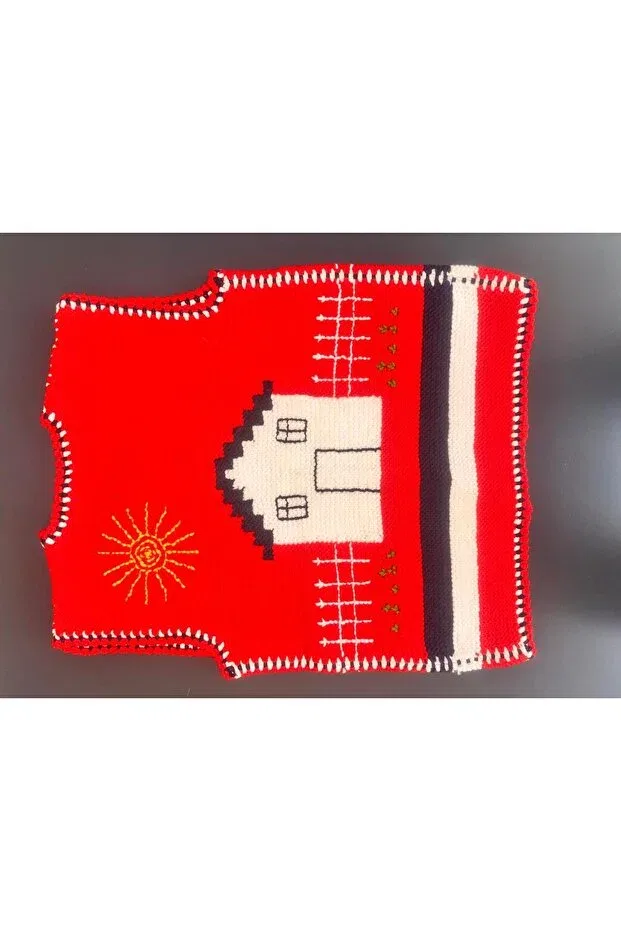 Детский кардиган с вышивкой Sorshop, Red — фото 3