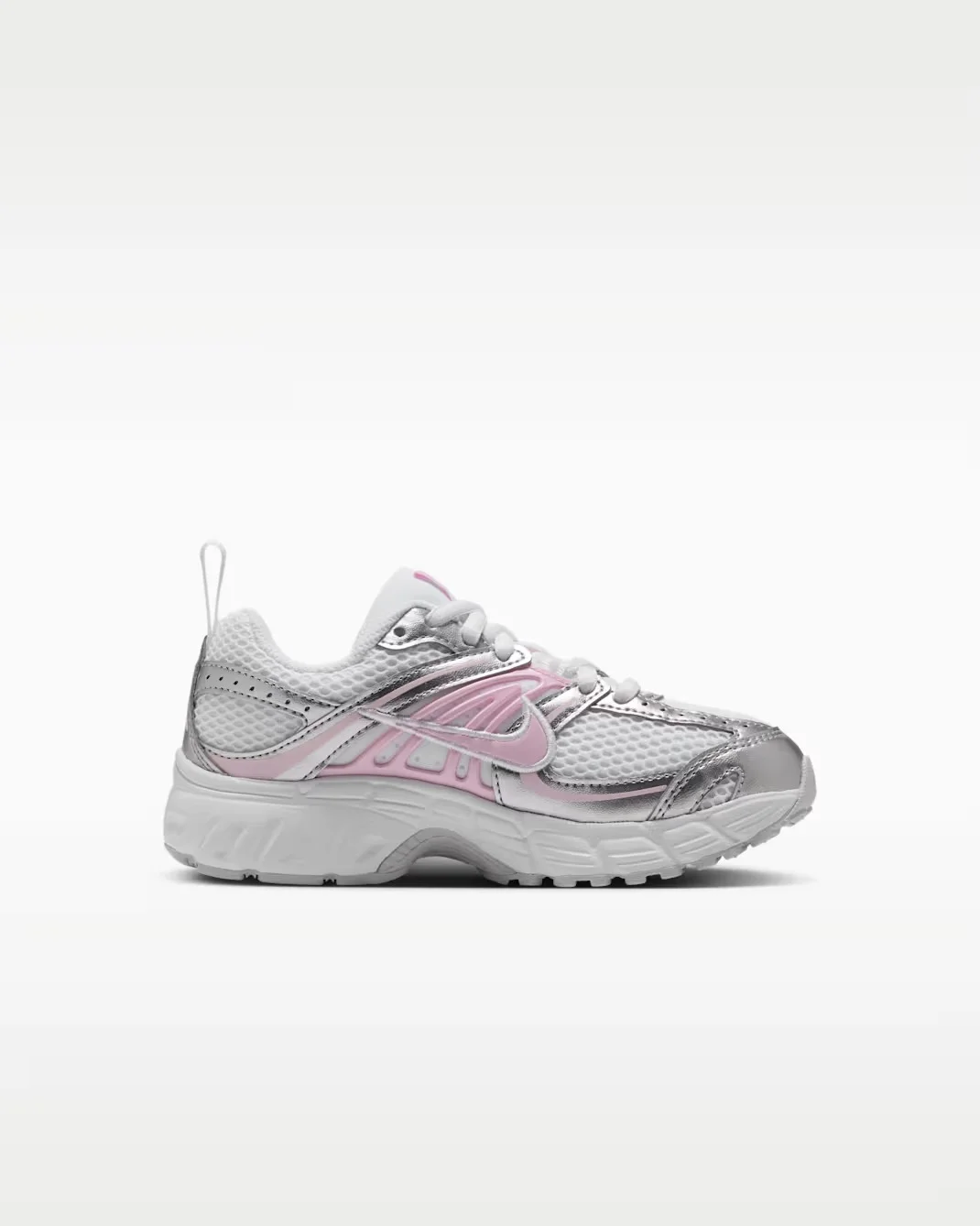 Кроссовки детские Nike Air Max Moto 2K, белый/серебристый/розовый — фото 3
