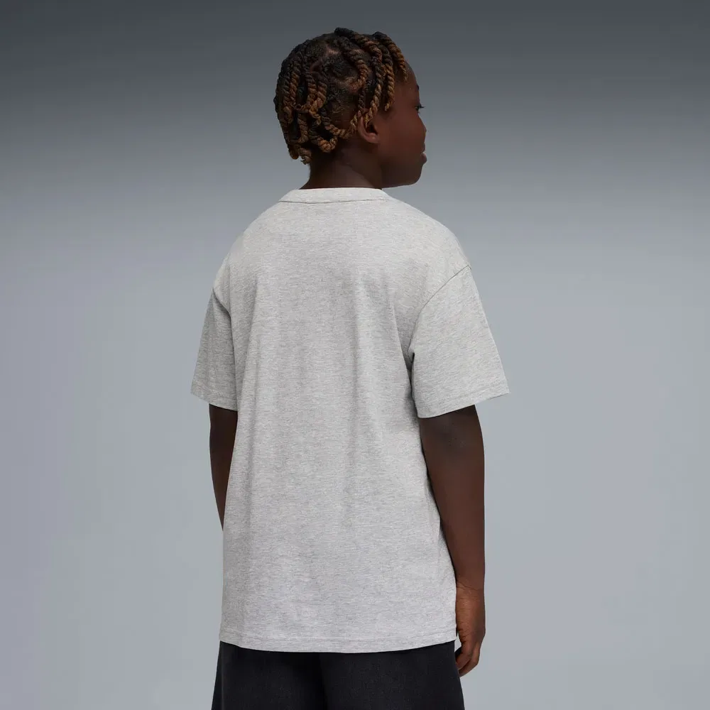 Футболка свободного кроя Puma Ess Graphic Relaxed Fit, серый — фото 4