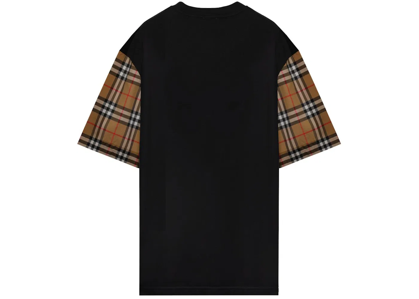 Мужская футболка оверсайз с принтом Vintage Check Burberry, Black — фото 2