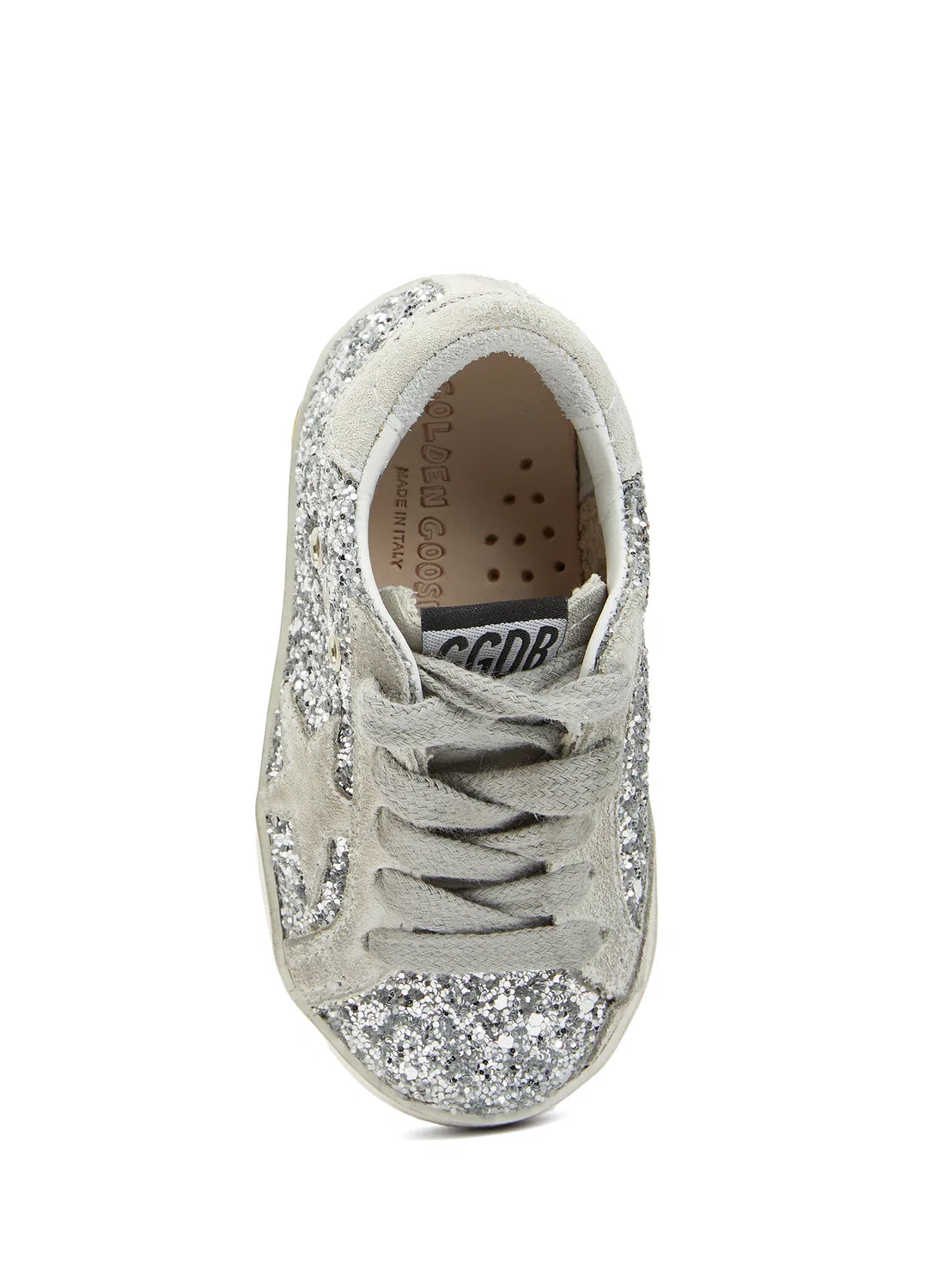 Кроссовки детские Golden Goose Super Star, разноцветный серебряный — фото 4