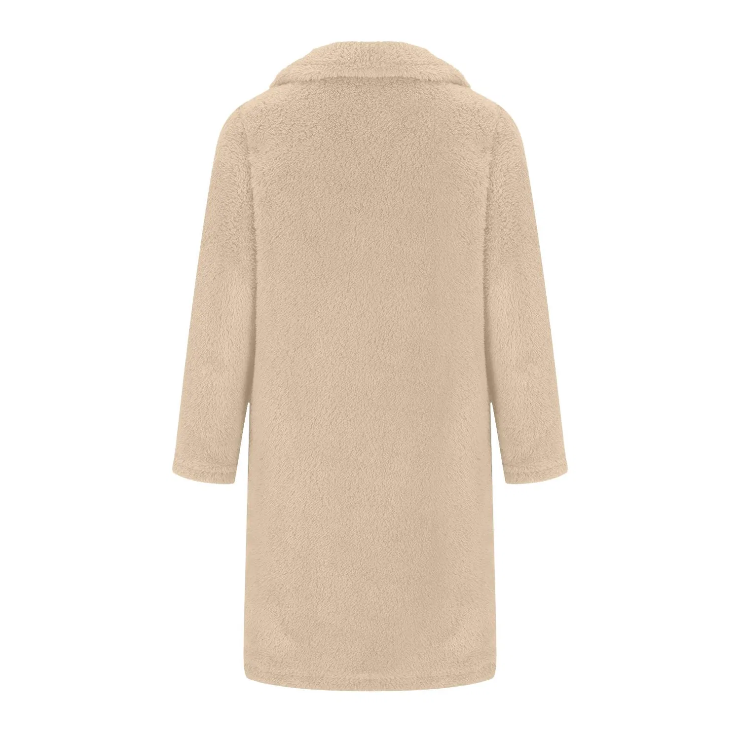 Женское пальто из флиса с принтом, модель Giacca in pile da donna, бренд, 02 Beige — фото 4
