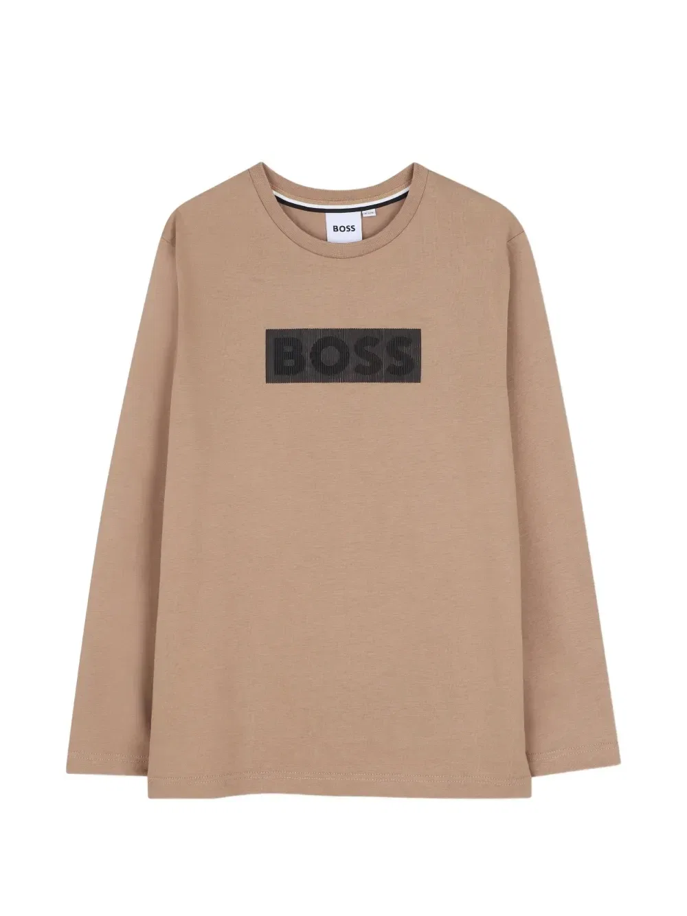 Лонгслив с логотипом Boss Kidswear, коричневый