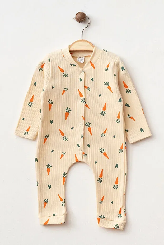 Детское боди-комбинезон без рукавов Baby carrot Yukobaby Bebeğiniz Için En Doğalı, Beige