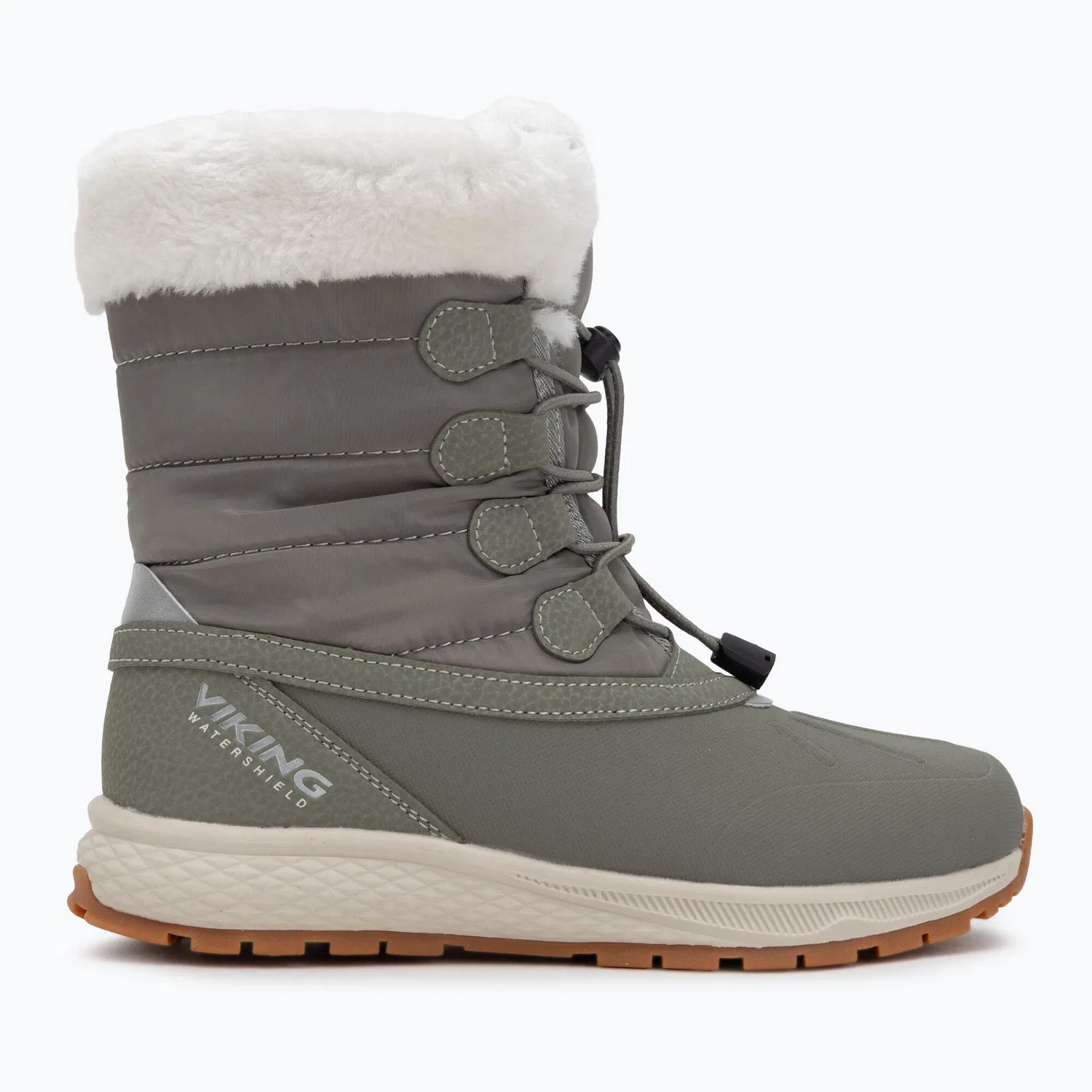 Детские снежные ботинки с защитой от влаги Viking Equip Warm Waterproof Zip, Цвет Grun — фото 2
