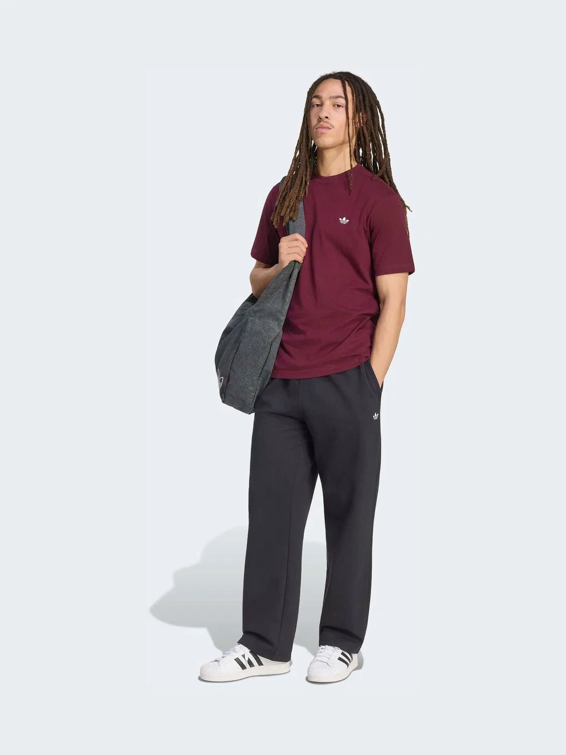 Джоггеры с открытым низом, Trefoil, adidas Originals, черный — фото 3