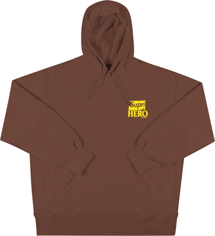Толстовка Supreme x ANTIHERO Hooded Sweatshirt 'Brown', коричневый — фото 2