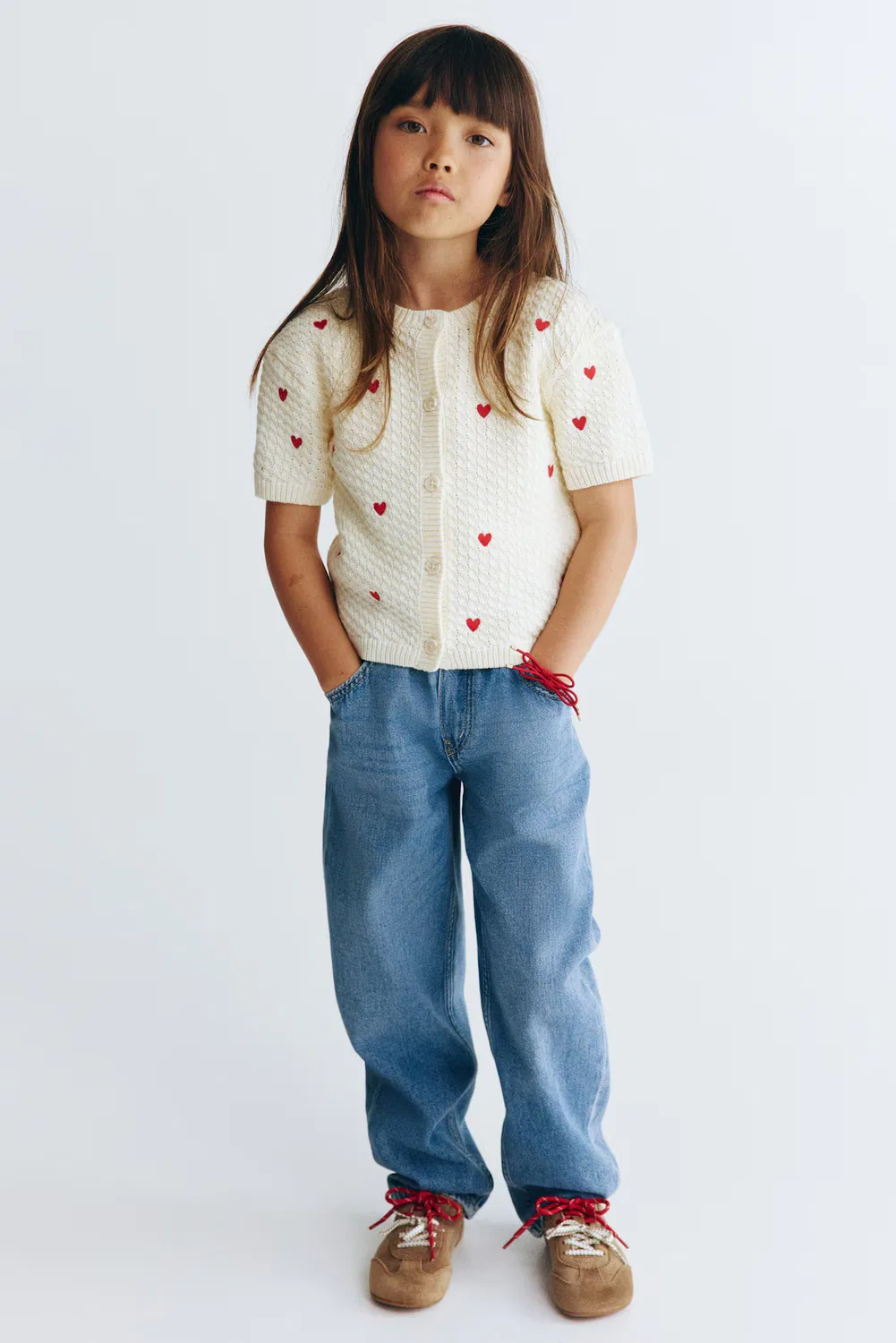 Свободные джинсы с бумажным пакетом H&M, Denimblau — фото 3