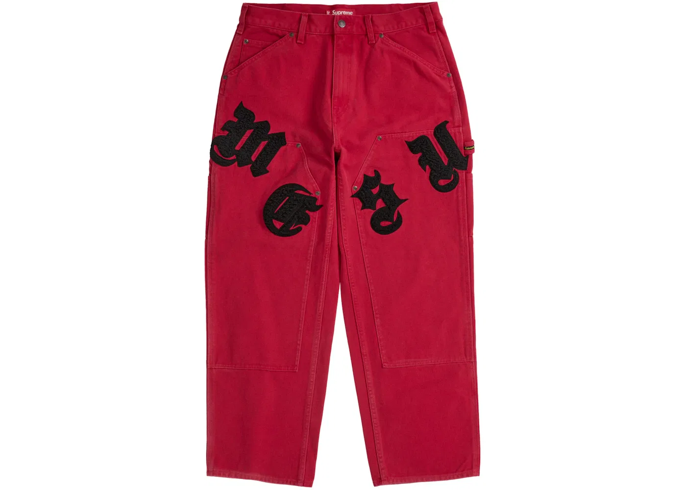Мужские штаны с двойным коленом Old English Canvas Supreme, Red
