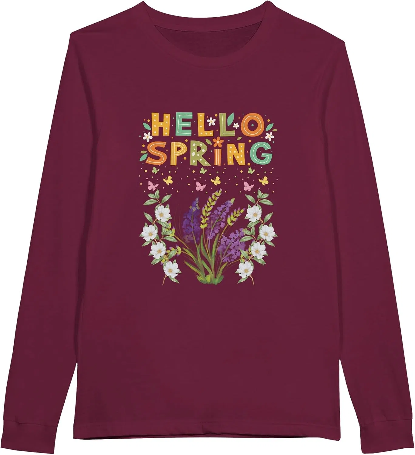 Футболка длинный рукав хлопковая Regular Fit, Maroon