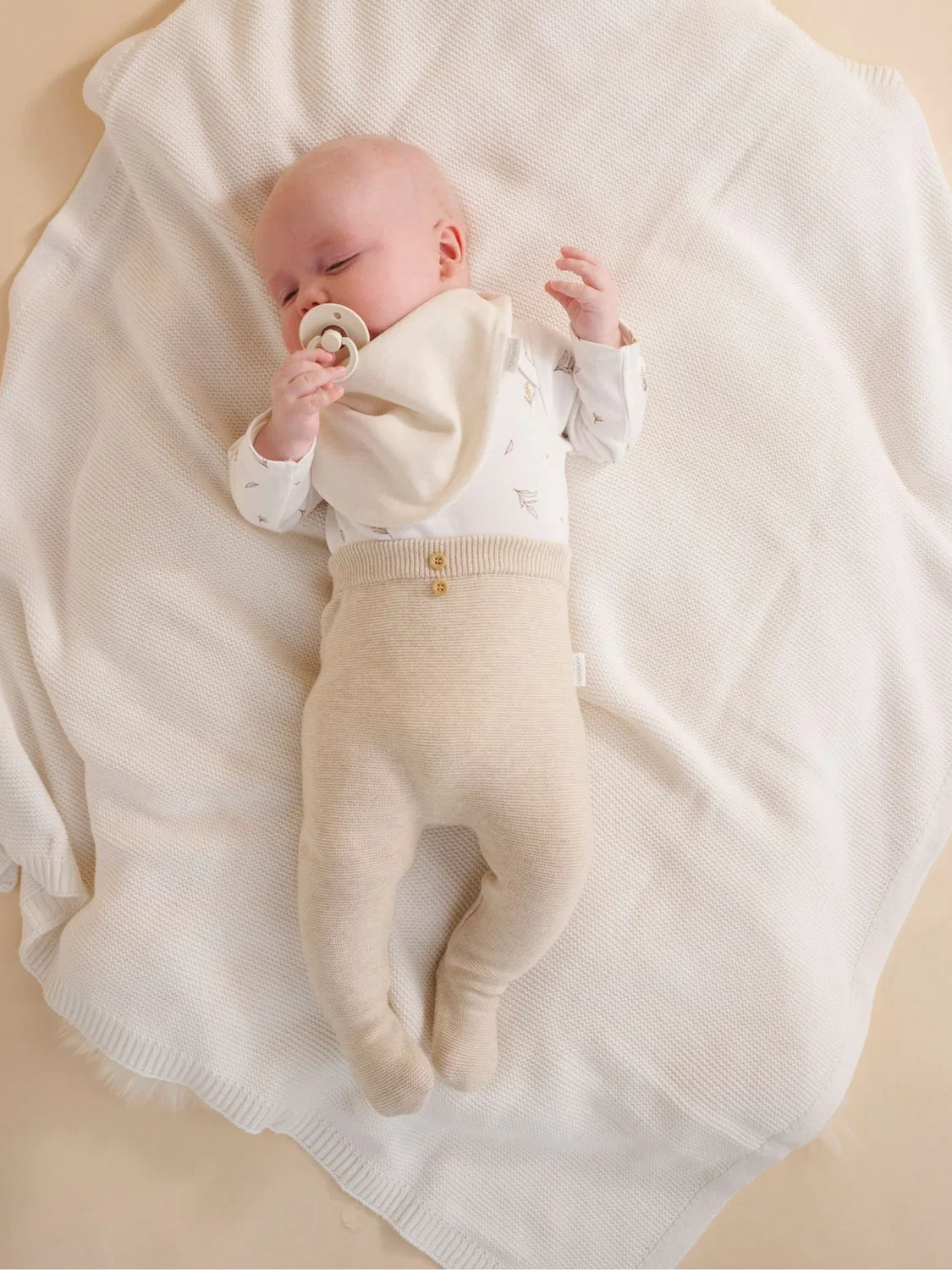 Леггинсы текстурированные Purebaby, Natural