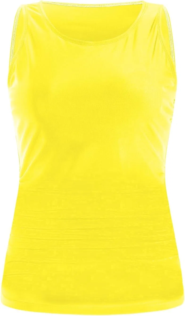 Женский танкини топ с утягивающим эффектом Generic, Yellow — фото 4