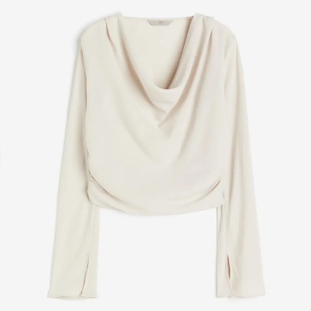 

Блузка H&M Cowl-neck, светло-бежевый