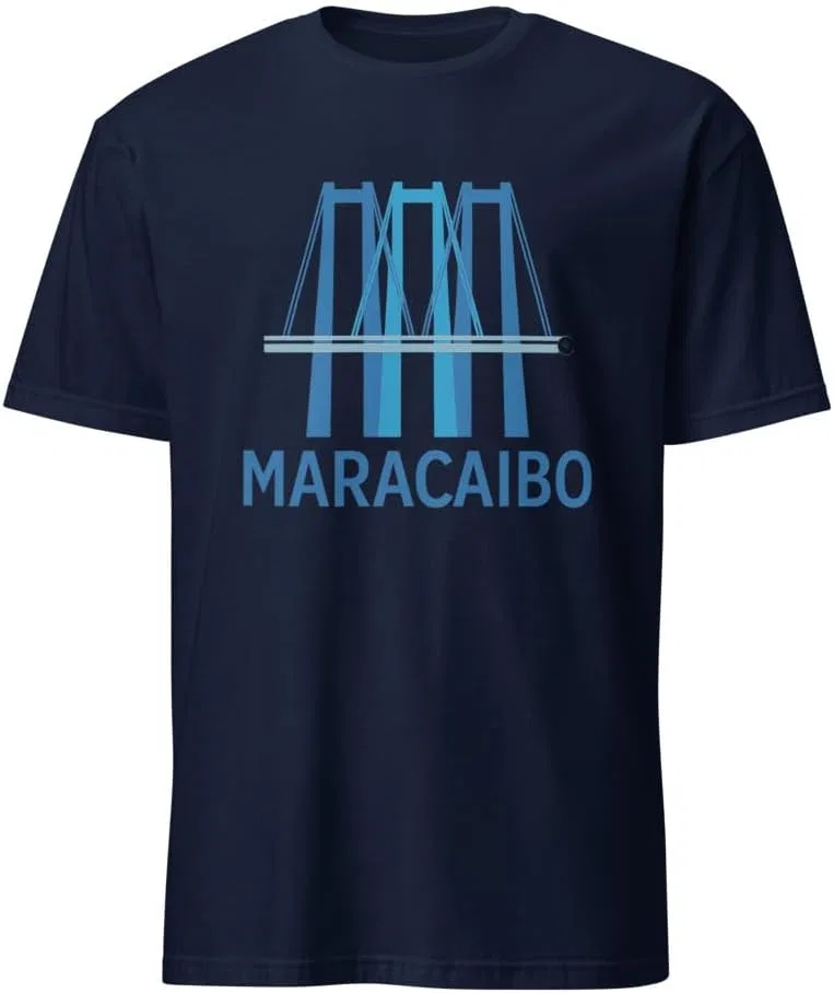 Мужская футболка с принтом Maracaibo Bridge, Navy