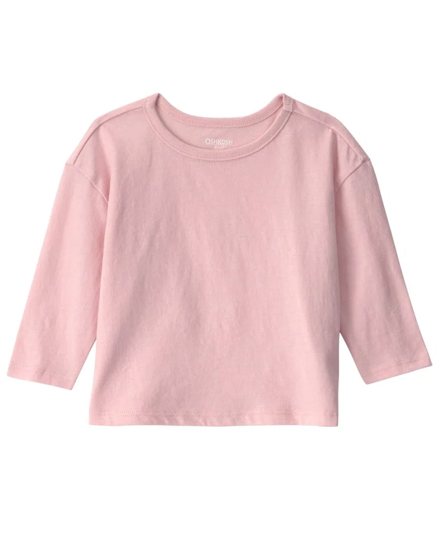 Комплект из топа и джинсового комбинезона с сердцем Osh Kosh, Blue/Pink — фото 3