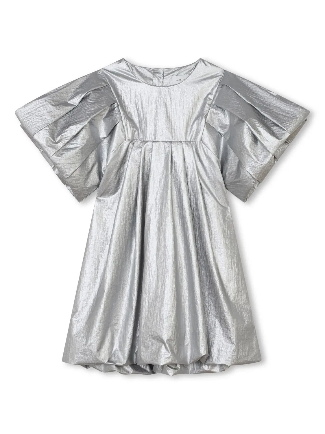 Платье с металлическим блеском и короткими рукавами Marc Jacobs, серый