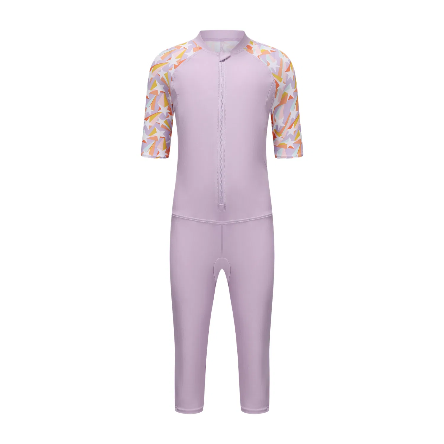 Детский купальный комплект облегающий для плавания DECATHLON, Lilac/Light Pink Purple