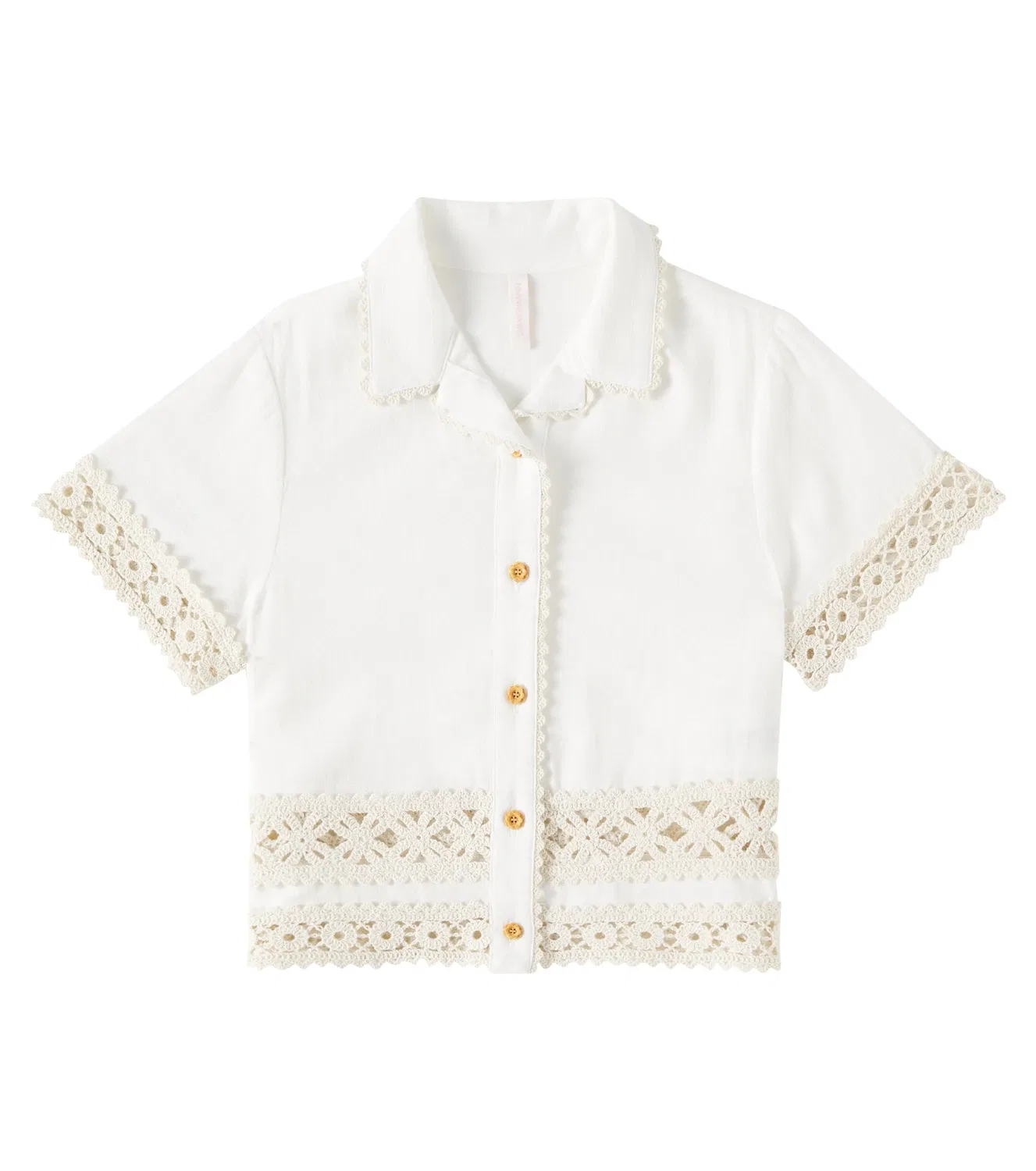 Блузка хлопковая Wylie Zimmermann Kids, белый