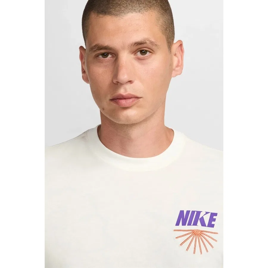 Футболка спортивная с коротким рукавом Hbr Open 1 Nike, Молочный — фото 3