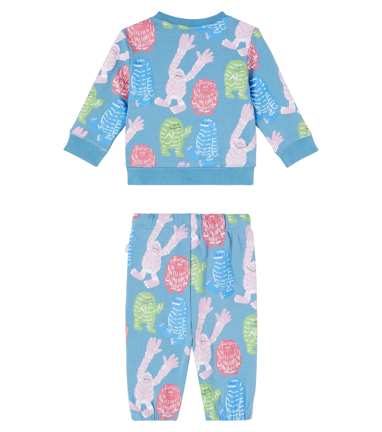 Комплект из хлопковой толстовки и спортивных брюк для малышей Stella Mccartney Kids, синий — фото 4