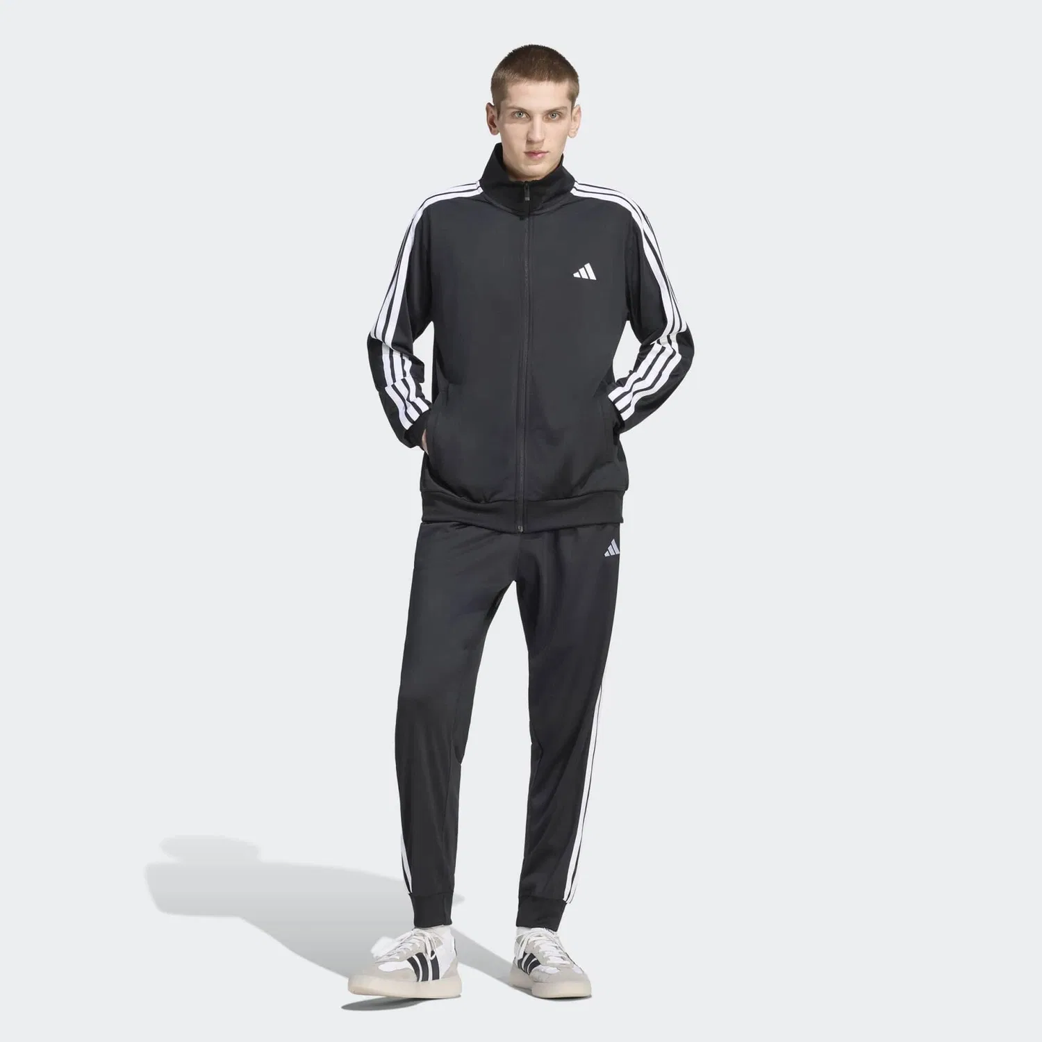 Мужской утепленный спортивный костюм Adidas, Черный