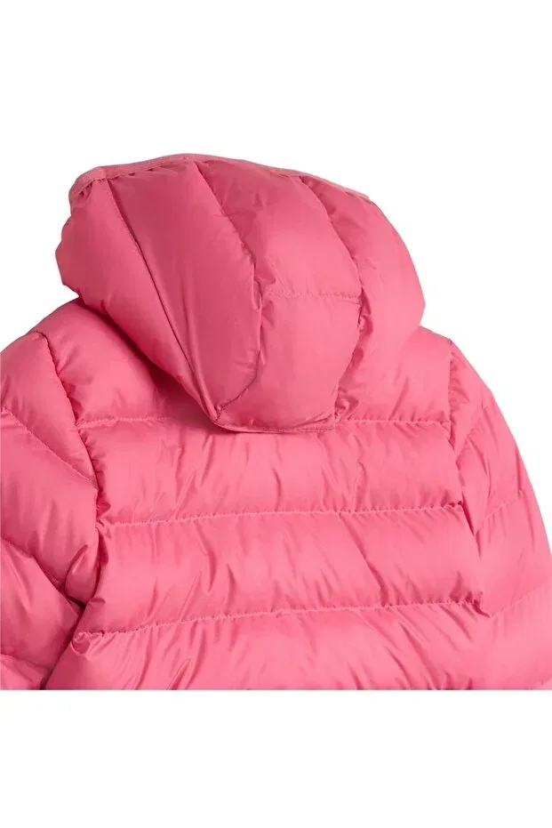 Детское зимнее пальто для девочек с капюшоном Basics Adidas, Pink — фото 4