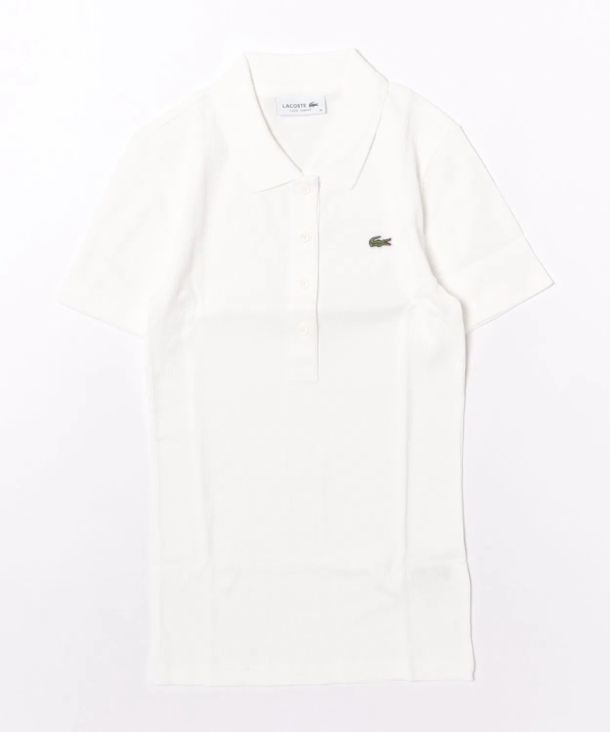 Женское поло из органического хлопка LACOSTE, Off White