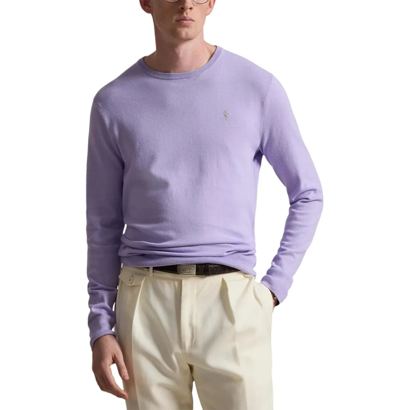 Мужской свитер Slim Fit из трикотажа Polo Ralph Lauren, Purple — фото 3