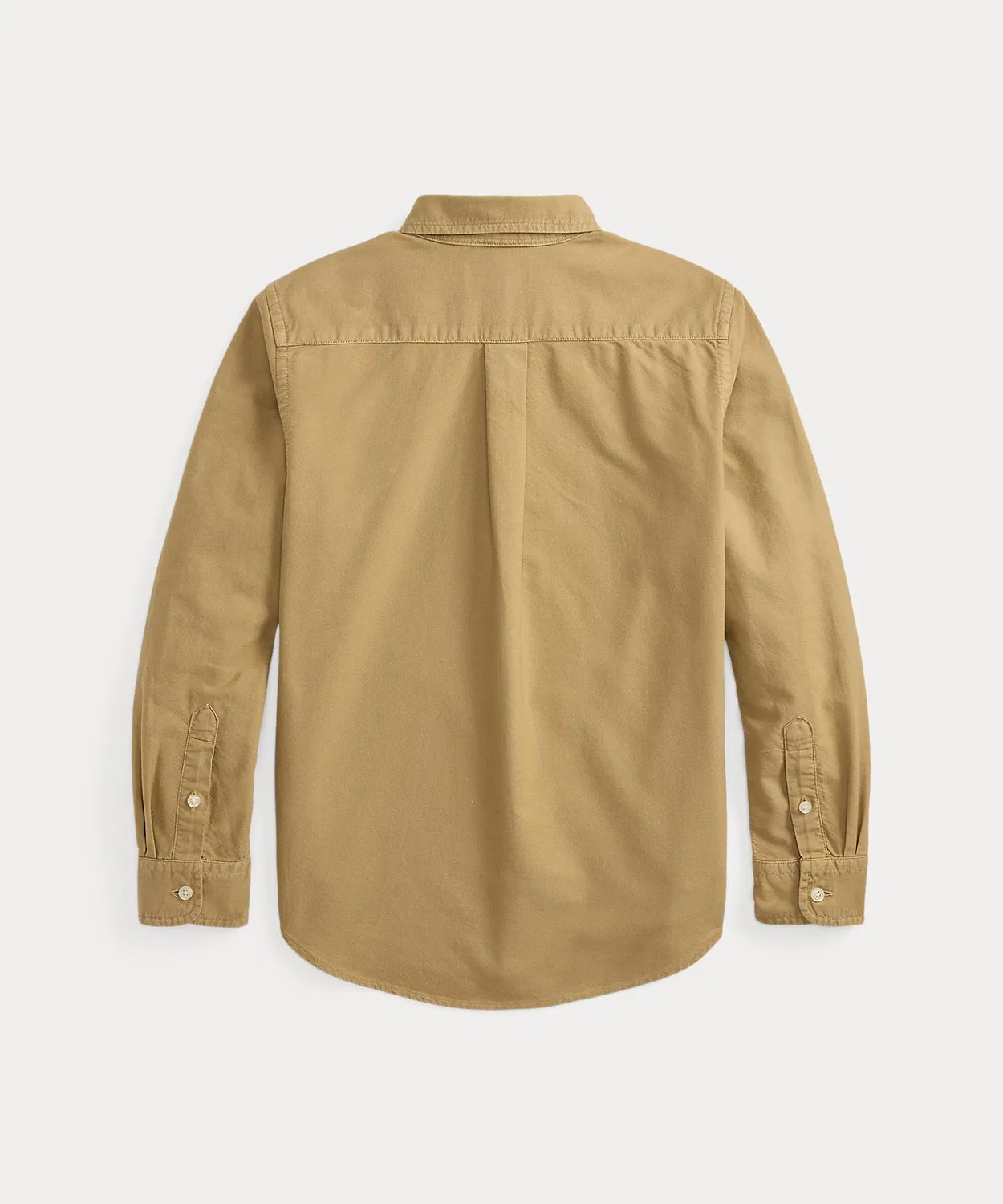 Детская рубашка с длинным рукавом оксфорд, модель Garment Dyed Oxford POLO RALPH LAUREN CHILDRENSWEAR, Коричневый — фото 2