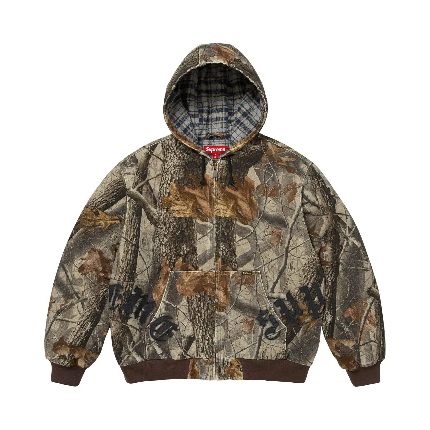 Куртка с капюшоном Leather Appliqué Work Realtree Hardwoods Camo Supreme, Green