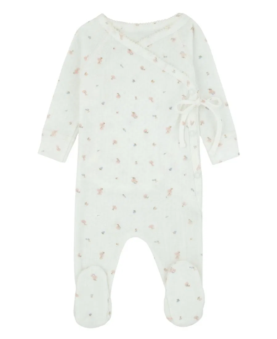 Боди-комбинезон с запахом и принтом NoggiWear, Cream Multi