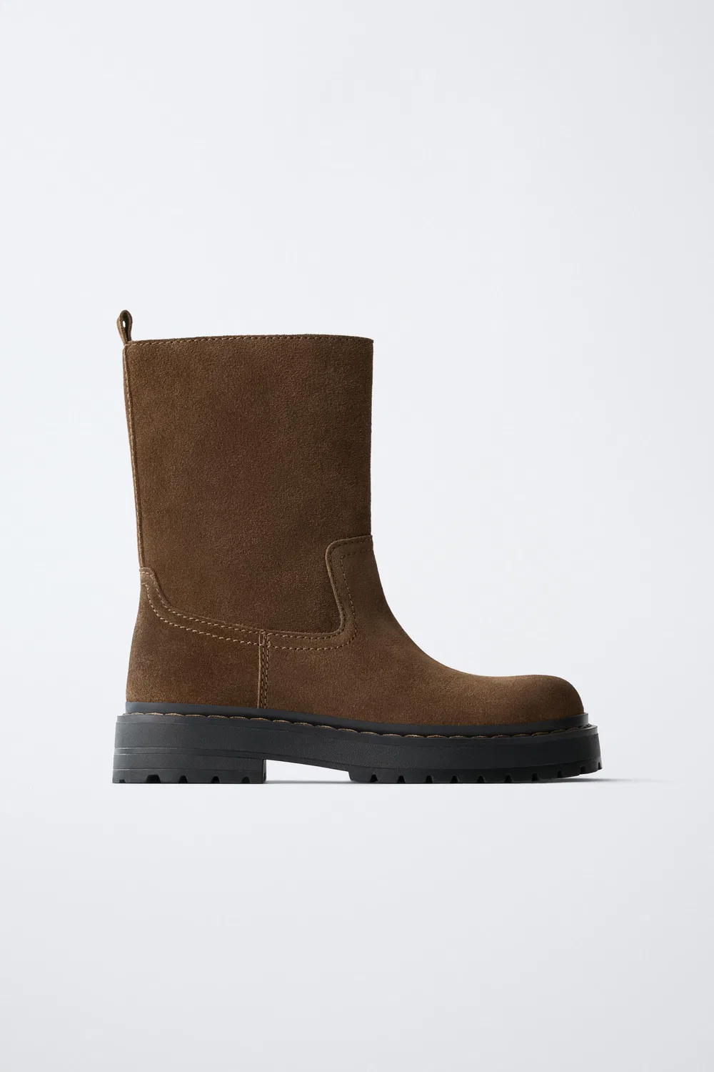 Кожаные ботинки ZARA, Brown — фото 4