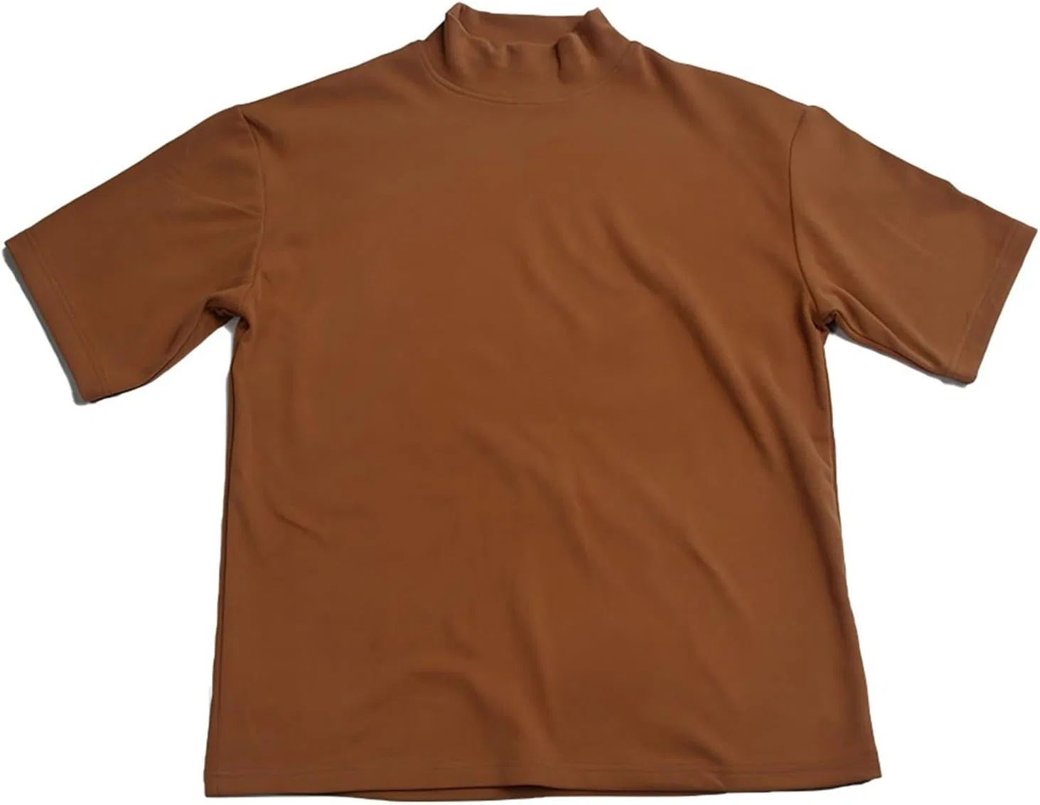 Мужская водолазка облегающая Casual Basic, Coffee — фото 3