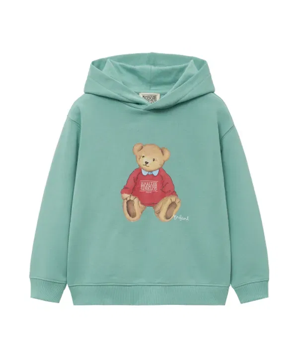 Худи с капюшоном Mari bear, Marithé Kids, мятный